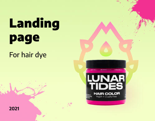 Landing page фарби для волосся (проект з курсів)